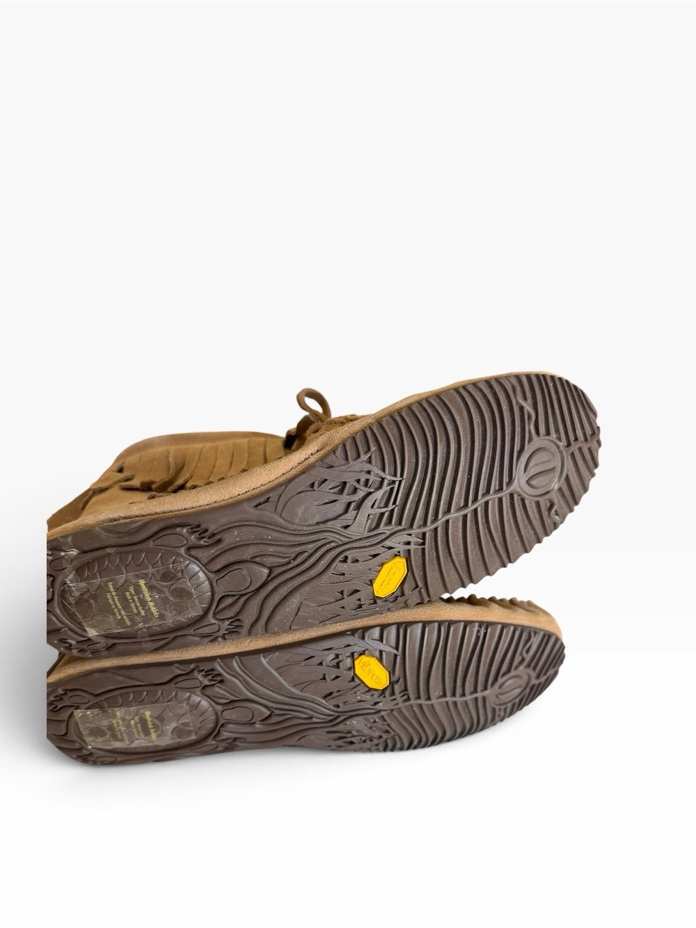 Manitobah Mukluks leather tan beaded slip on ankle moccasin women’s 10 men’s 8 - Picture 7 of 15